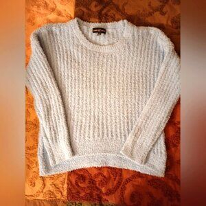 Almost Famous Light Blue Plush Soft Crew Neck Sweater